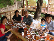 Yu-Kyung with her family on vacation